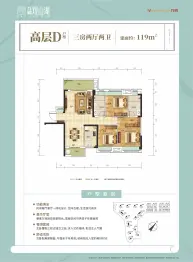 万润·观山湖3室2厅1厨2卫建面119.00㎡