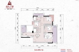 隆新广场3室2厅1厨2卫建面132.60㎡