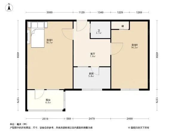 西草市东街甲34号院户型图