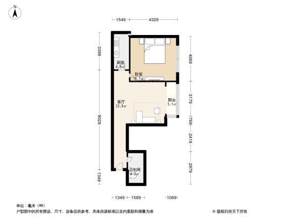 世纪城晨月园户型图