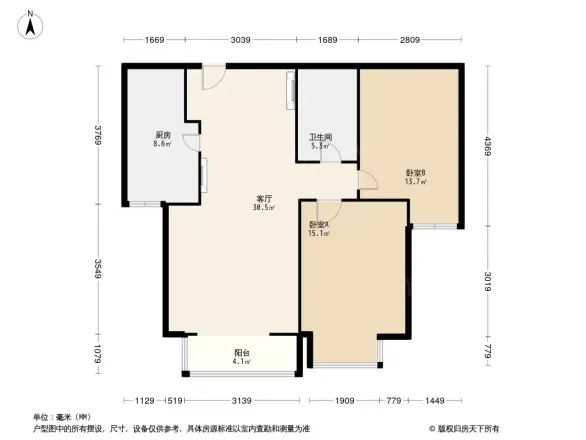 世纪城时雨园户型图