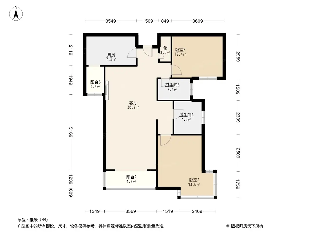 棕榈滩户型图图片