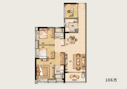 阳光城兰园·翡澜花园3室2厅1厨2卫建面106.00㎡