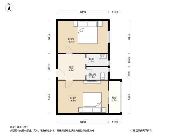 倒座庙户型图