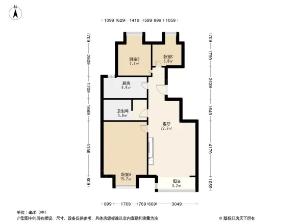 万年花城五期户型图