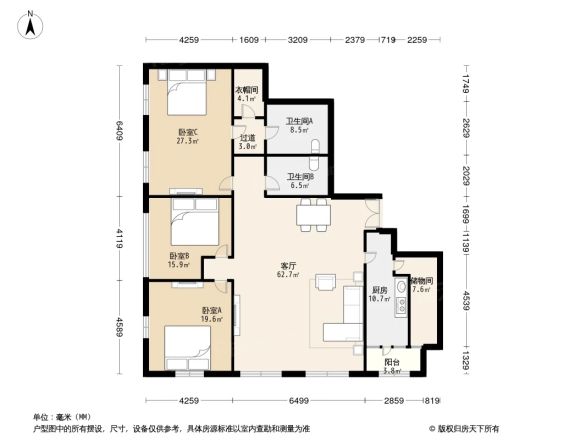 US联邦公寓商住楼户型图