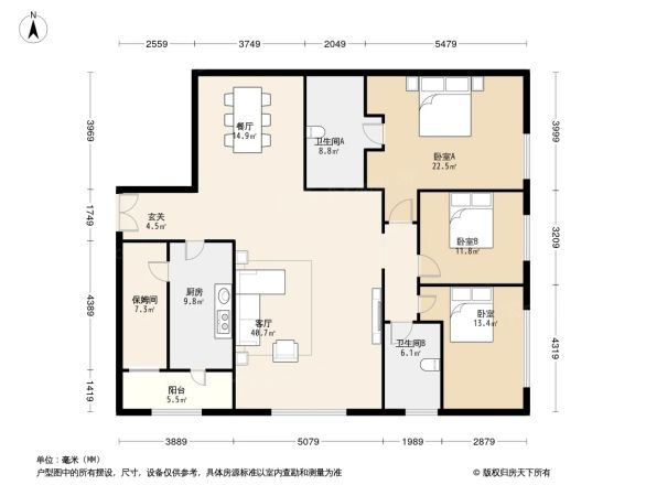 US联邦公寓商住楼户型图