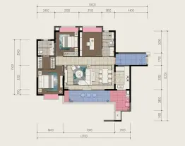 深广·仁恒公园四季3室2厅1厨2卫建面123.0㎡