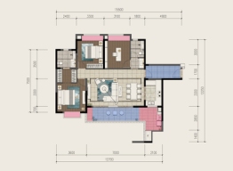 深广·仁恒公园四季3室2厅1厨2卫建面123.00㎡