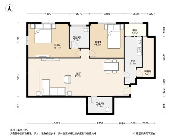 US联邦公寓商住楼户型图