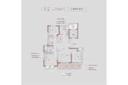 圆融玺悦3室2厅1厨2卫建面110.00㎡