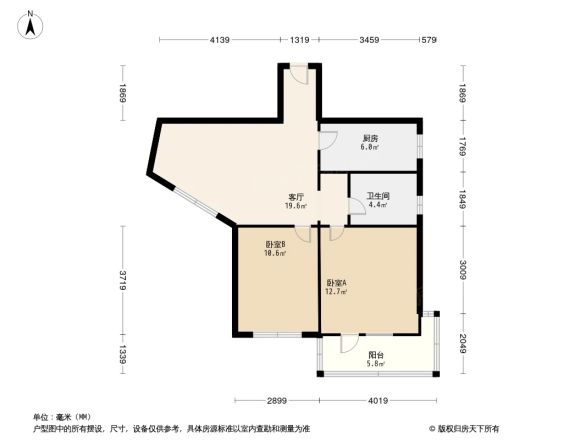 苹果园三区户型图