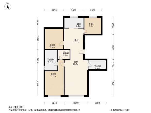 金茂逸墅别墅户型图