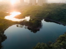 领地观云府周边湖泊实景图