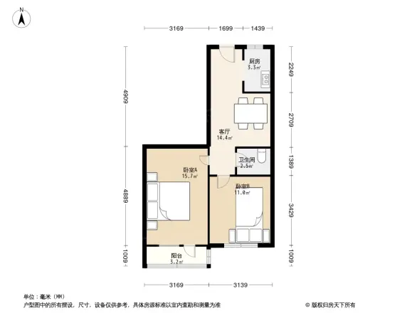 华严北里中科院户型图