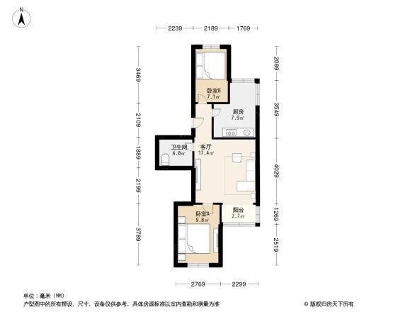 北京建筑木材厂宿舍户型图