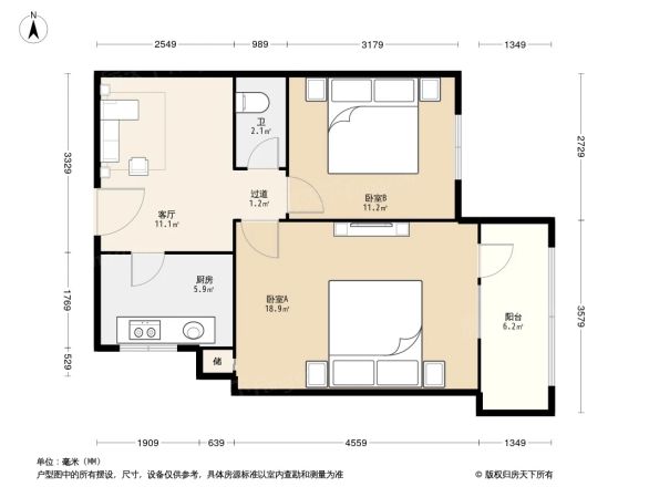 北蜂窝路63号院户型图