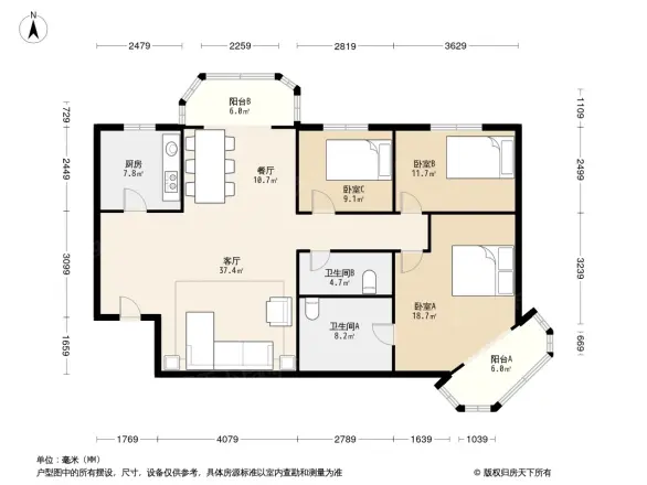 阳明国际公寓户型图