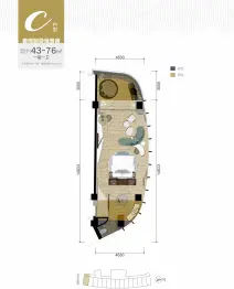园方东山海建面43.0㎡