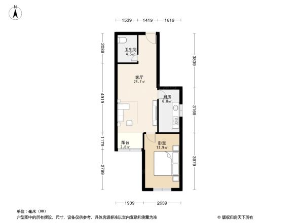 西八间北里户型图