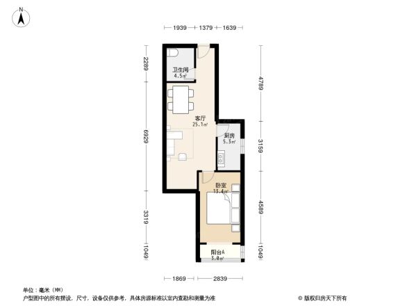 西八间北里户型图