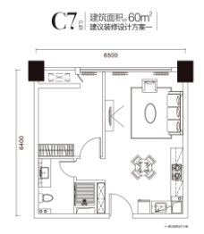 华府悦璟建面60.00㎡