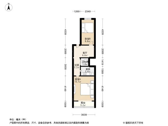 海淀大街44楼户型图
