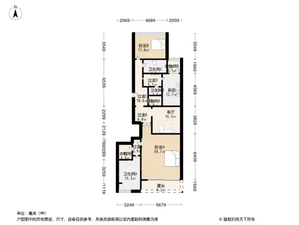 北京GOLF公寓户型图
