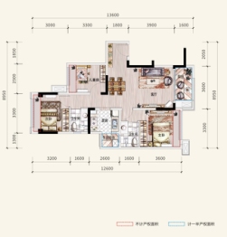 西双楠漫里3室2厅1厨2卫建面88.50㎡