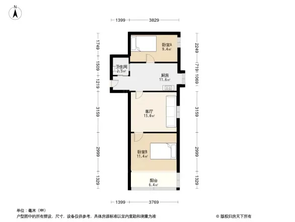 鼓楼1929户型图