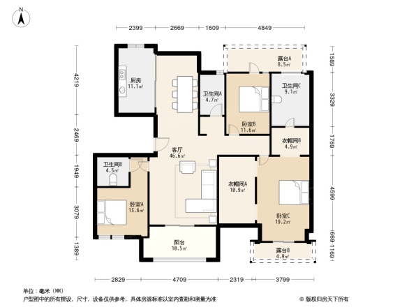 复地御钟山户型图