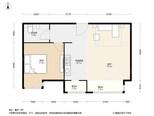 冠城大通百旺府户型图