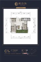 观沧海3室2厅1厨2卫建面104.24㎡