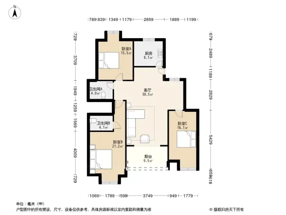 凤凰和鸣苑户型图