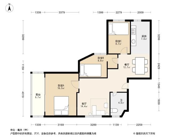 113中学宿舍户型图