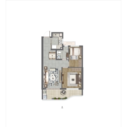 融创江语海2室2厅1厨1卫建面81.00㎡