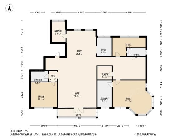 溪岸艺墅户型图