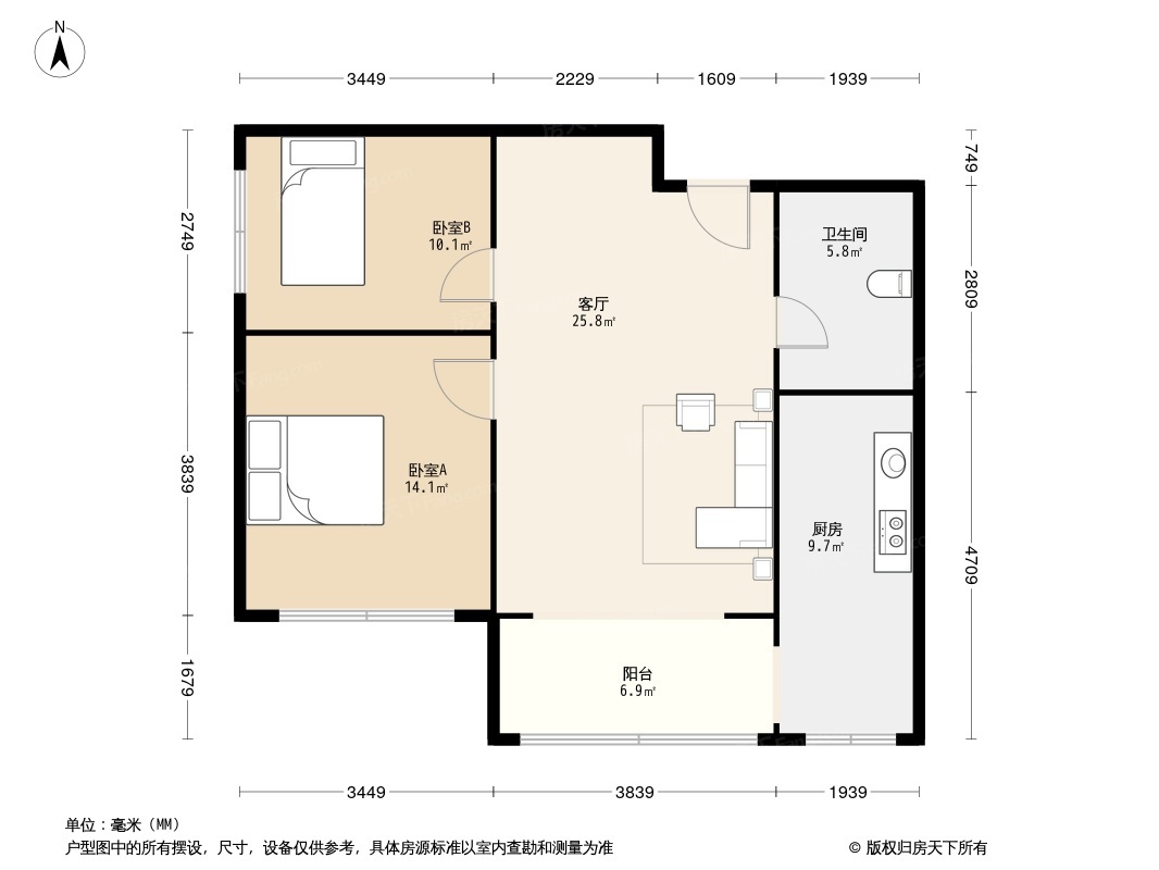 户型图1/2