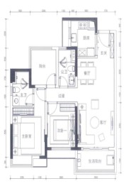 华润置地·悦里2室2厅1厨2卫建面94.00㎡