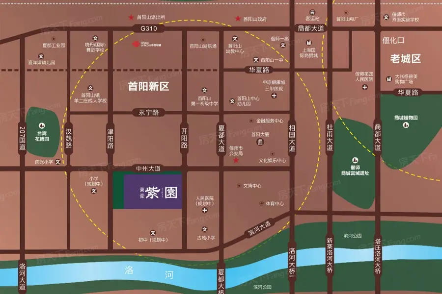 东豪紫园交通图