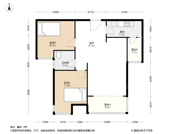 北大资源山水年华户型图