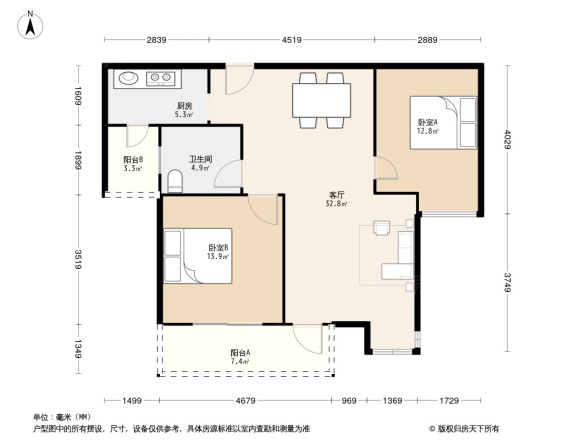 金地西岸故事户型图