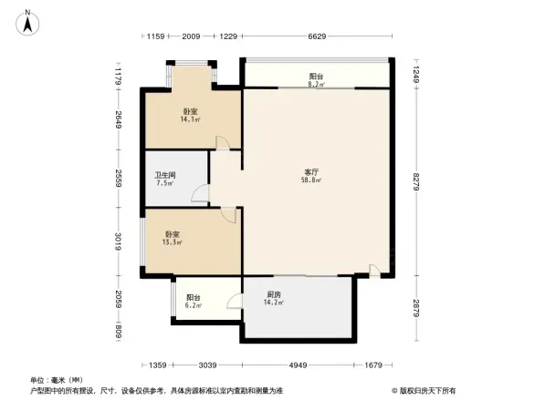 恒大绿洲户型图
