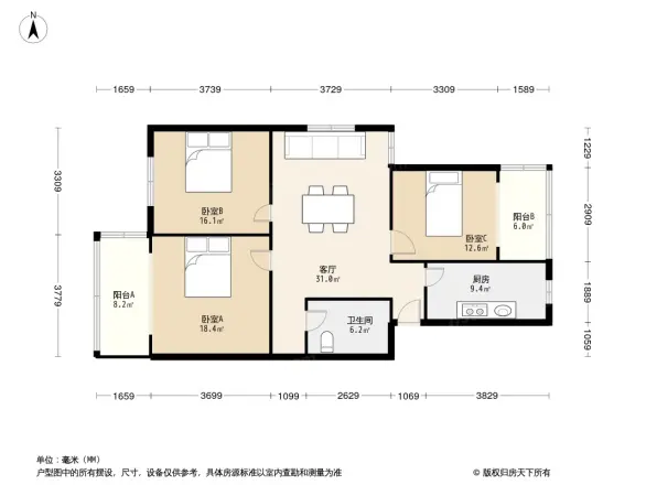 地质医院宿舍户型图