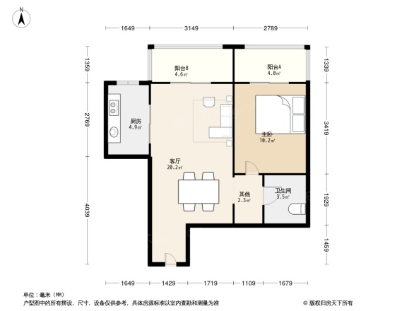常青藤翰景苑户型图