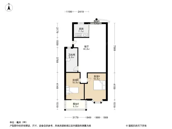 玫瑰西苑户型图