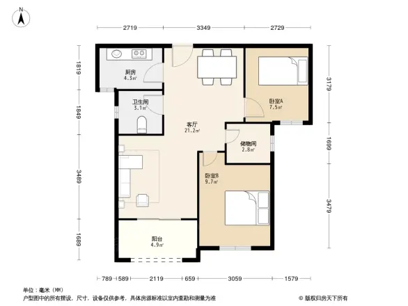 百步亭现代城四区户型图
