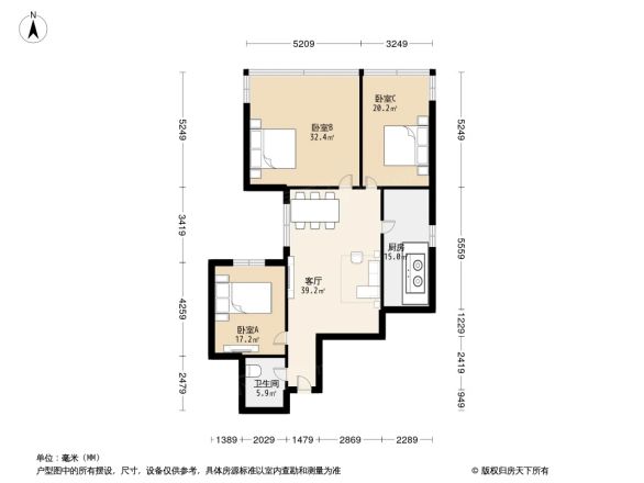 香河公寓户型图