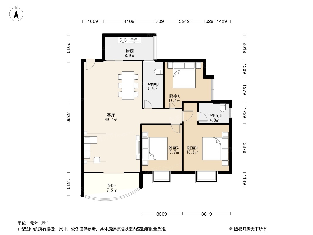 旭景碧泽园户型图