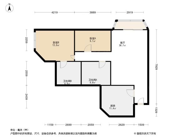 嘉多利山花园户型图